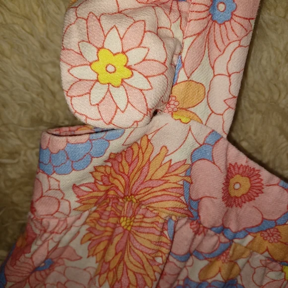 Floral Sleeveless Tuckernuck Ruffle Straps Dress - Picture 5 of 12